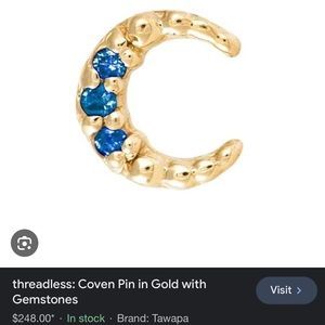 ·
Brand: Tawapa
Threadless 14K rose Gold End,  Coven Pin